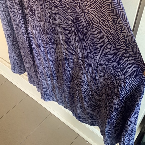 VINTAGE DVF Fit & Flare jersey Maxi - Dyed Blue print US M Est. - Picture 7 of 11